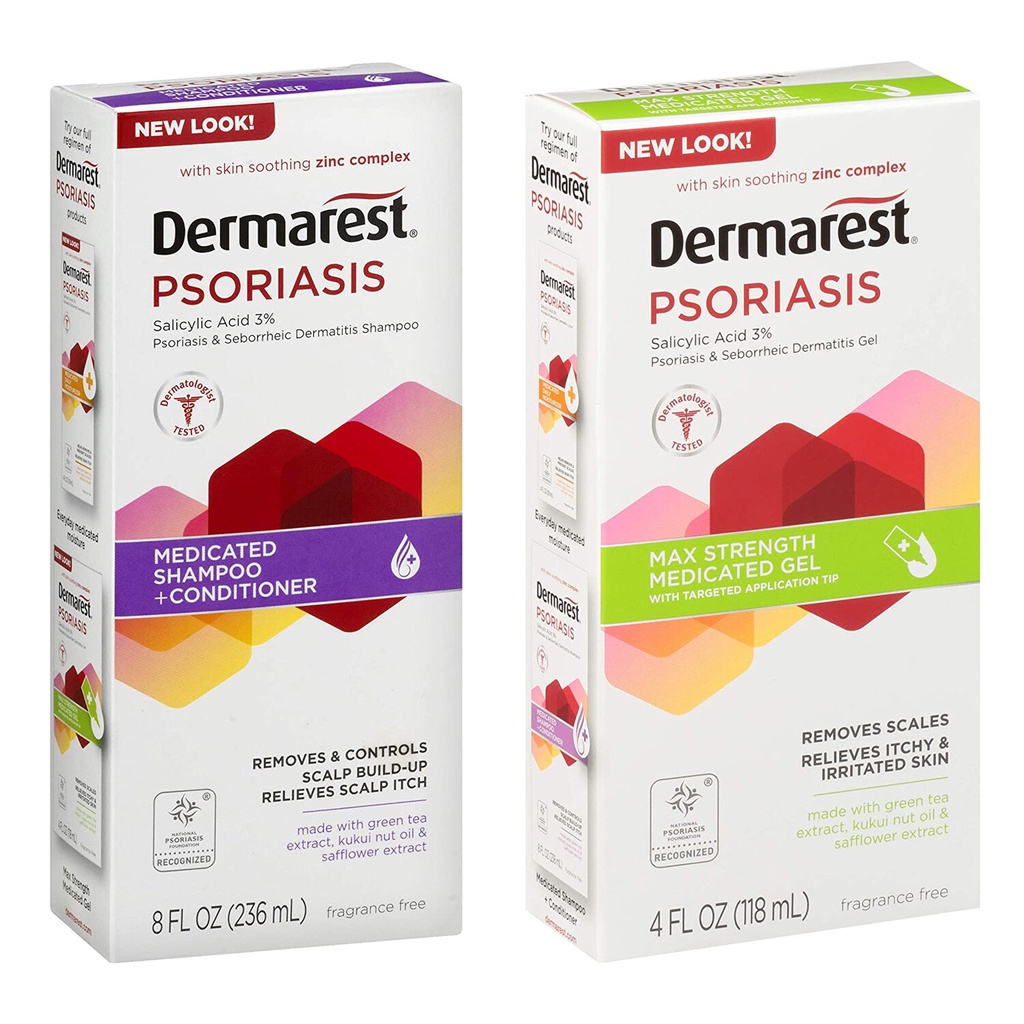 Dermarest, Psoriasis, Medicated Shampoo + Conditioner/Medicated Gel ...