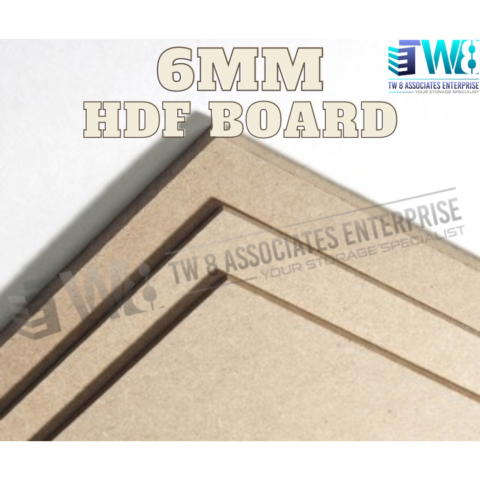 HDF board Thickness 6mm Size 290mmD x 890mmL / 290mmD x 1190mmL