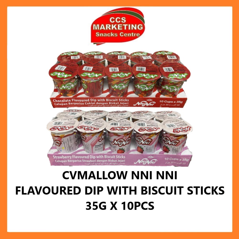 CCS Cvmallow Nni Nni Chocolate / Strawberry Flavoured Dip With Biscuit