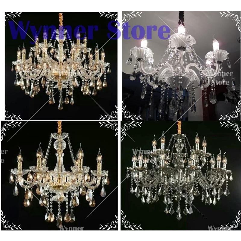 Designer Light Chandelier Luxury Ceiling Light Crystal LED Modern Lampu ...