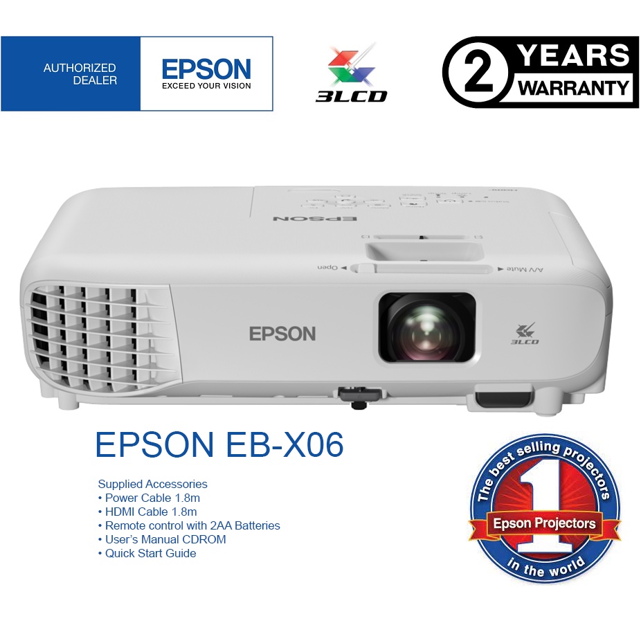 Epson LCD Projector EBX06/3800 Lumens/XGA (1024 x 768) Shopee Malaysia