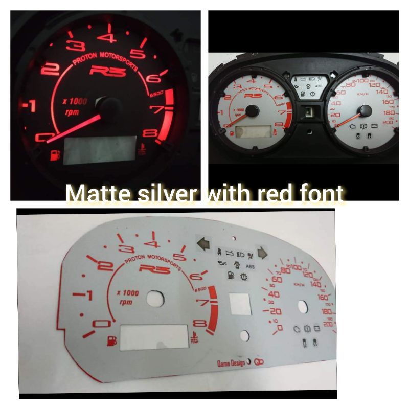 Proton Saga FLX R3 custom panel meter plate matte surface screen ...