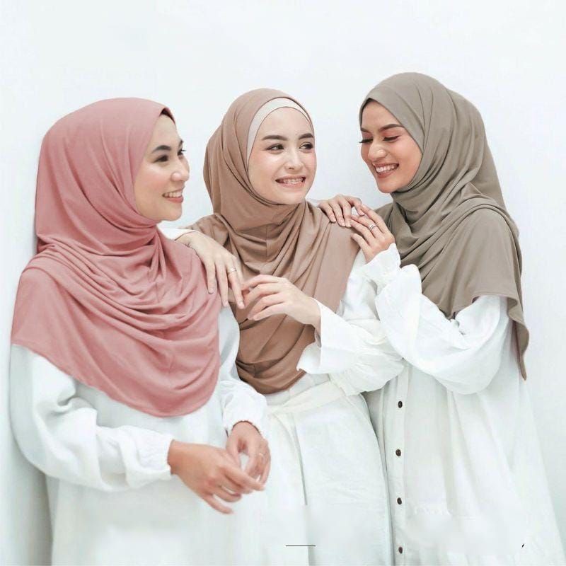 Khimar Malay Daisy Jersey/Hijab Bergo Daisy Jersey Premium Instant ...