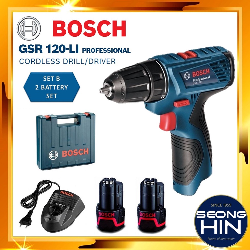 Bosch GSR 120 LI Cordless Drill Driver GEN2 Mesin Drill Bosch 12v GSR120LI Drill Bateri GSR 120 LI Shopee Malaysia