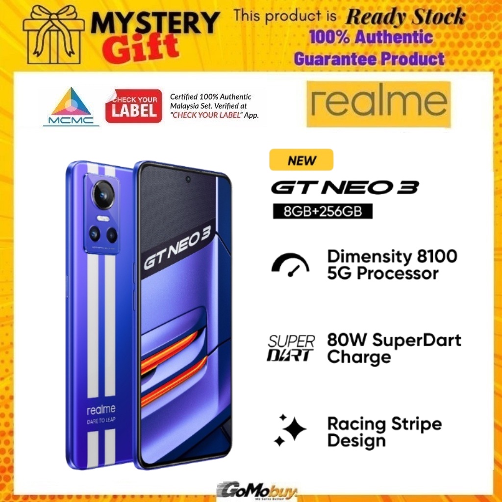 realme GT NEO 3 (8GB RAM + 256GB ROM) | Dimensity 8100 5G Processor ...