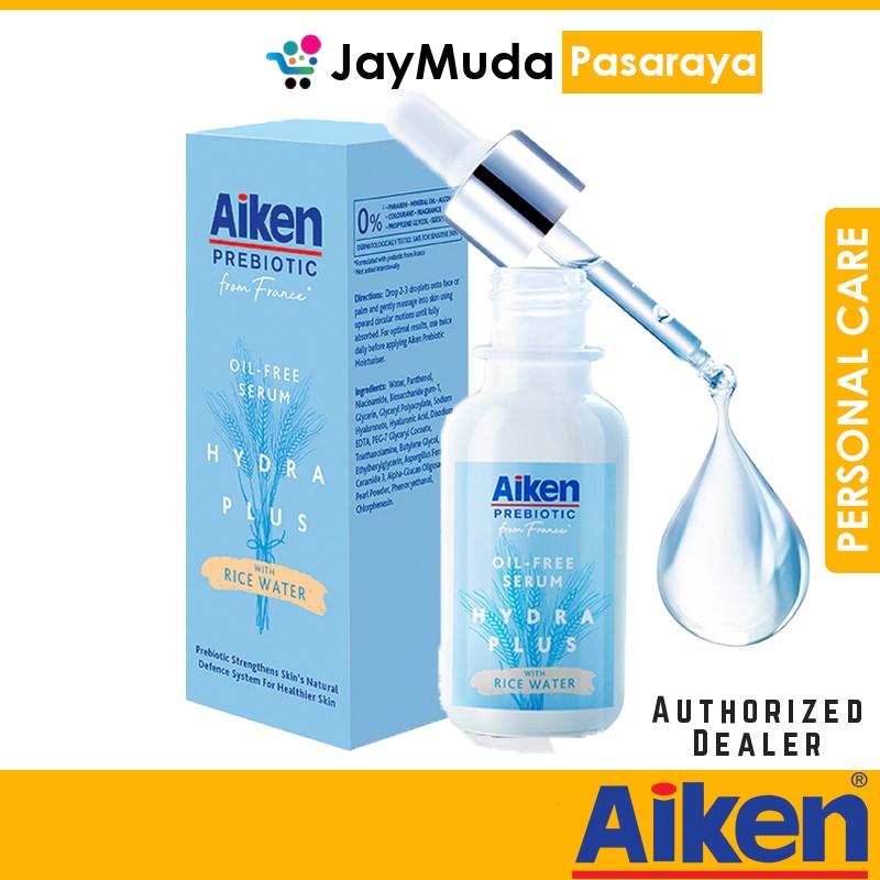 Aiken Prebiotic Oil Free Serum 30ml Hydra Plus With Rice Water
