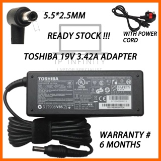 Cargador ORDENADOR portatil ASUS TOSHIBA FUJITSU 19V 3.42A 65W 5.5*2.5 MM  Cable