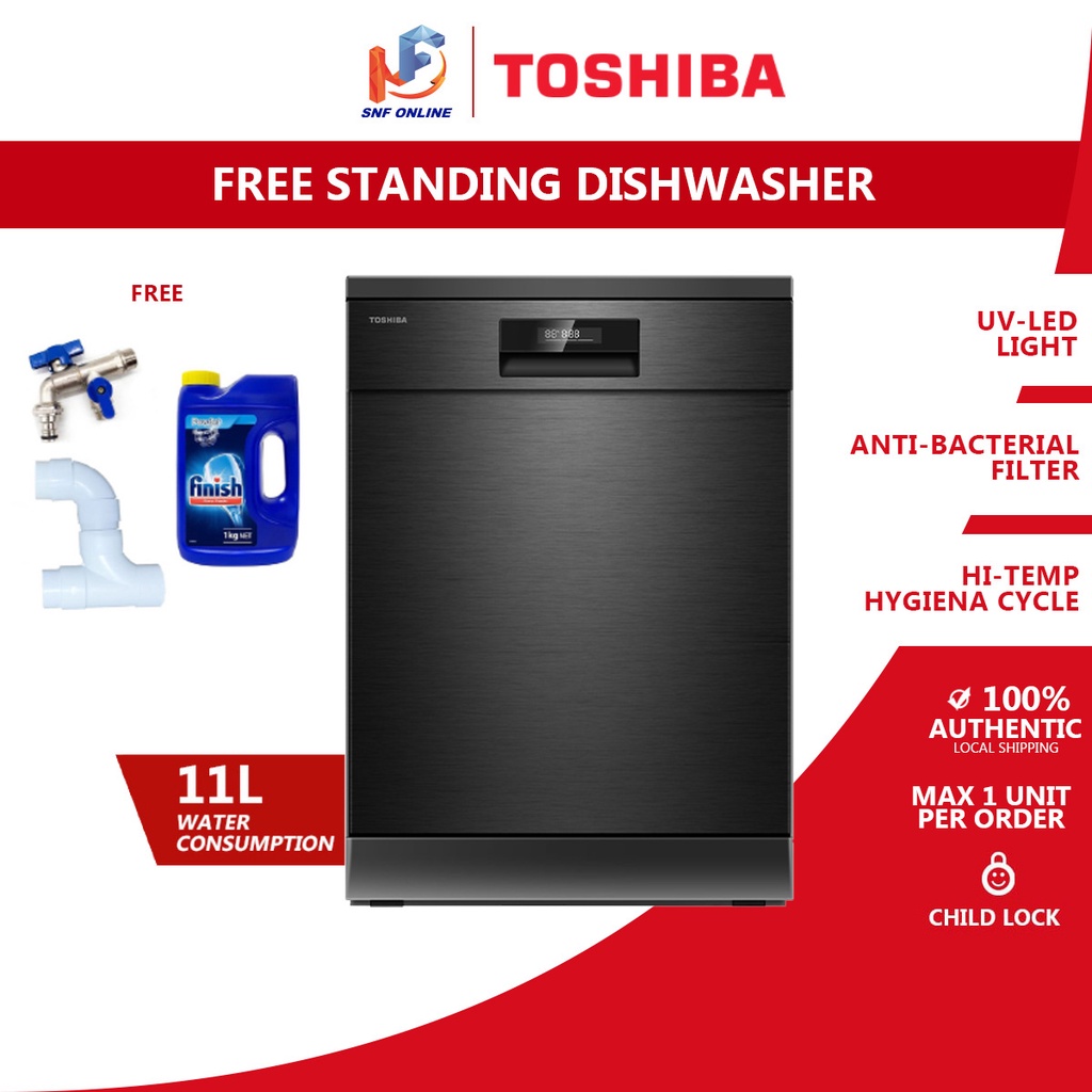 Toshiba Table Top Dishwasher Machine DW14F2(BS)MY Shopee Malaysia