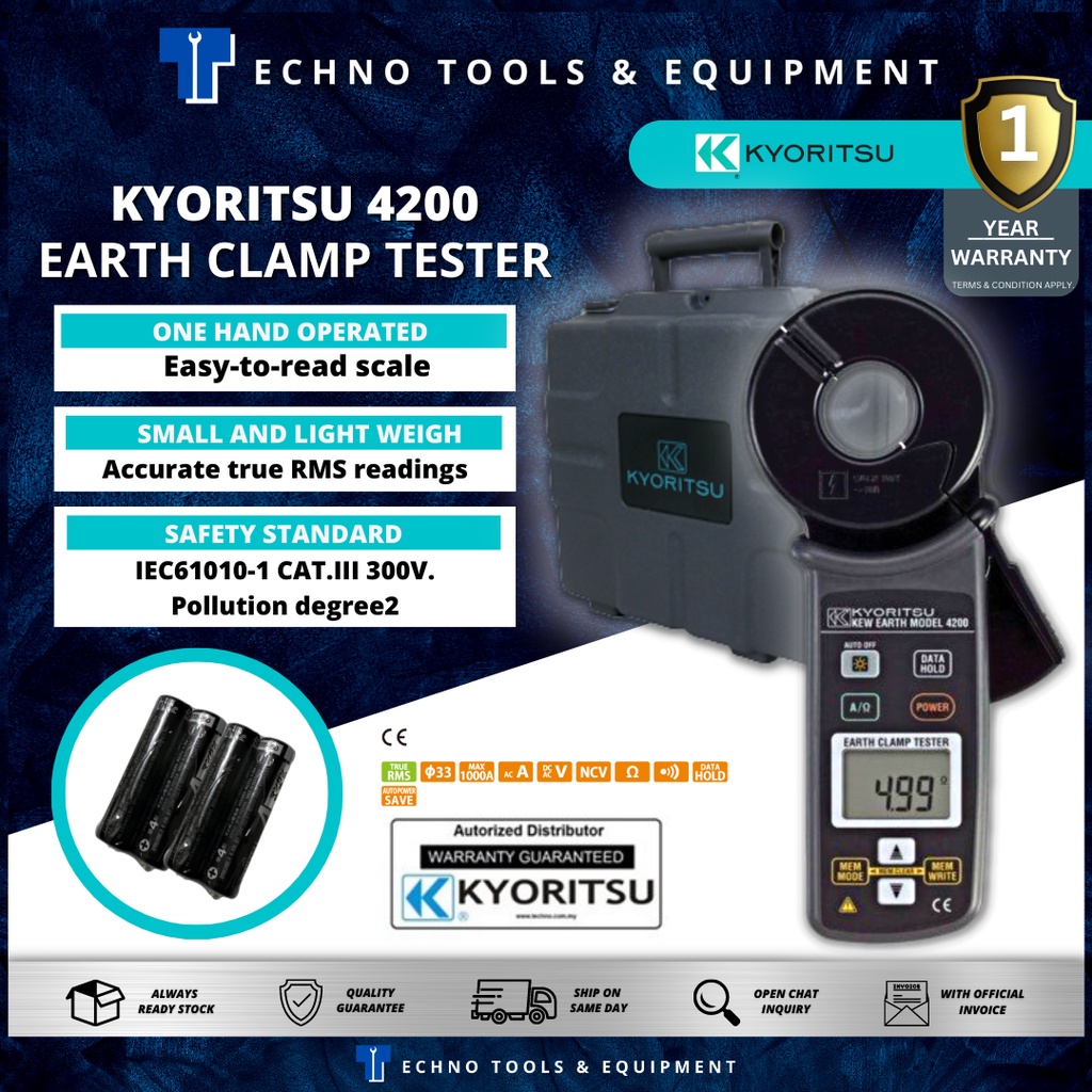 KYORITSU KE 4200 Earth Clamp Tester Shopee Malaysia