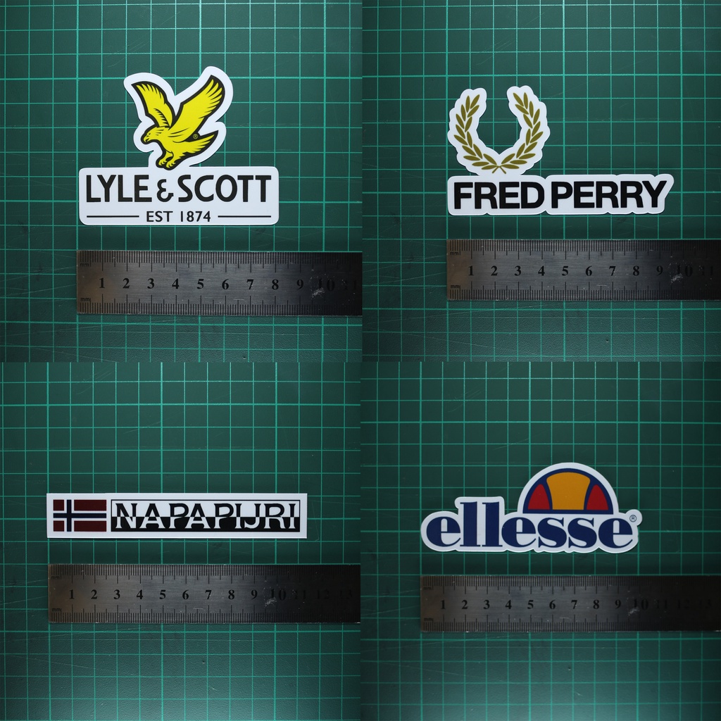 Sticker ( Lyle&Scott, Fred Perry, Napapijri, Ellesse ) | Shopee Malaysia