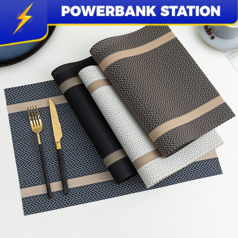 PSB_《 𝗔𝗡𝗧𝗜 𝗦𝗟𝗜𝗣 》Dining Table Mat Coaster Tablemat Placemat Anti Slip ...