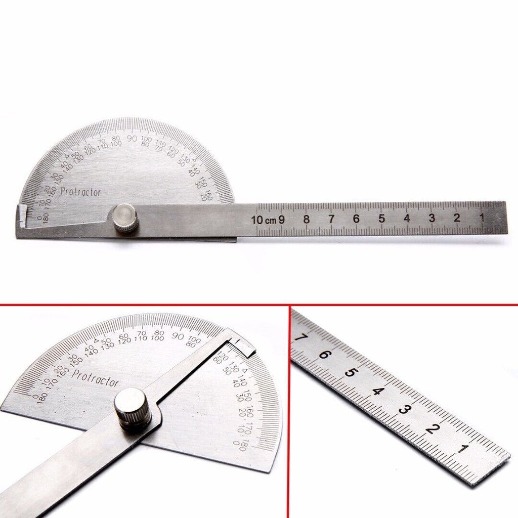 New Stainless Steel 180 degree Protractor Angle Finder Arm Measuring ...