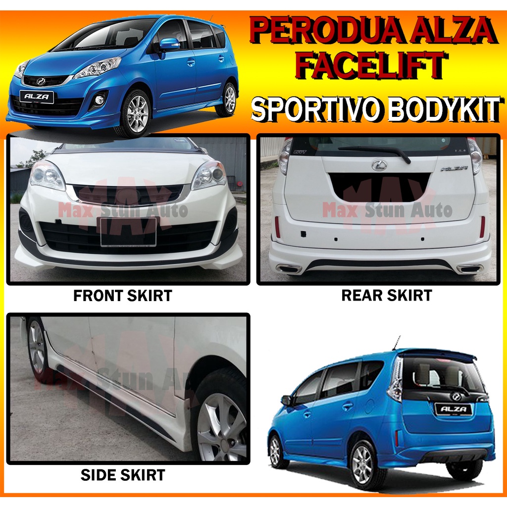 Perodua Alza 2014 2018 Facelift Sportivo Style Bodykit Sportivo V1 Bumper Skirt Lip For Alza