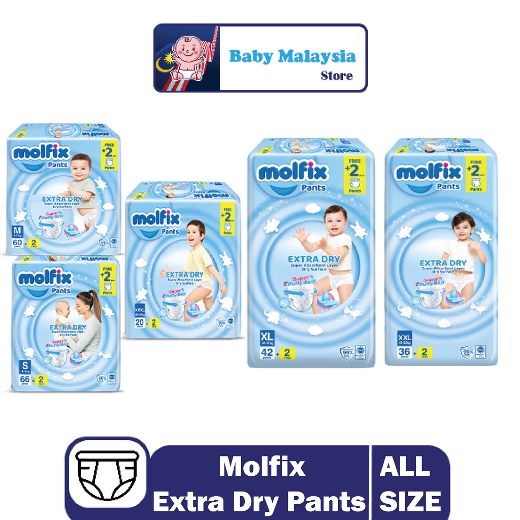 Molfix Extra Dry Pants ALL SIZE Shopee Malaysia