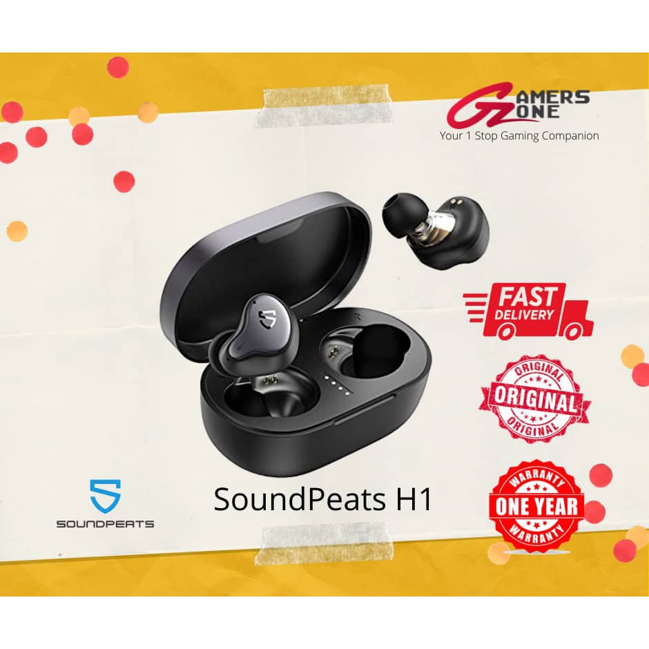 SoundPEATS H1 [Ready Stock] Hybrid Dual Drivers Bluetooth 5.2 Earbuds ...