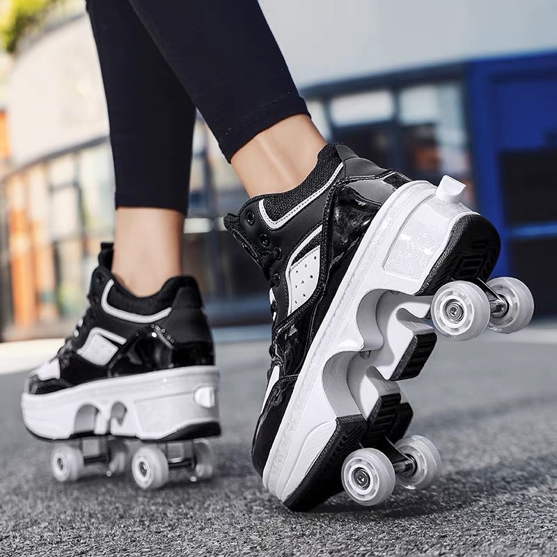 Roll Shoes Anglut convertible shoes heelys four wheel adult skates dual purpose roller skates for men and women. Shopee Malaysia