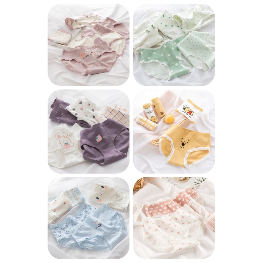 Comfortable Girls' Cotton Underwear (5 Pieces)