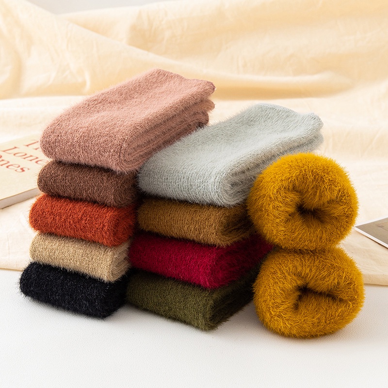 Women Fuzzy Slipper Socks Winter Fluffy Plush Warm Cozy Soft Cute ...