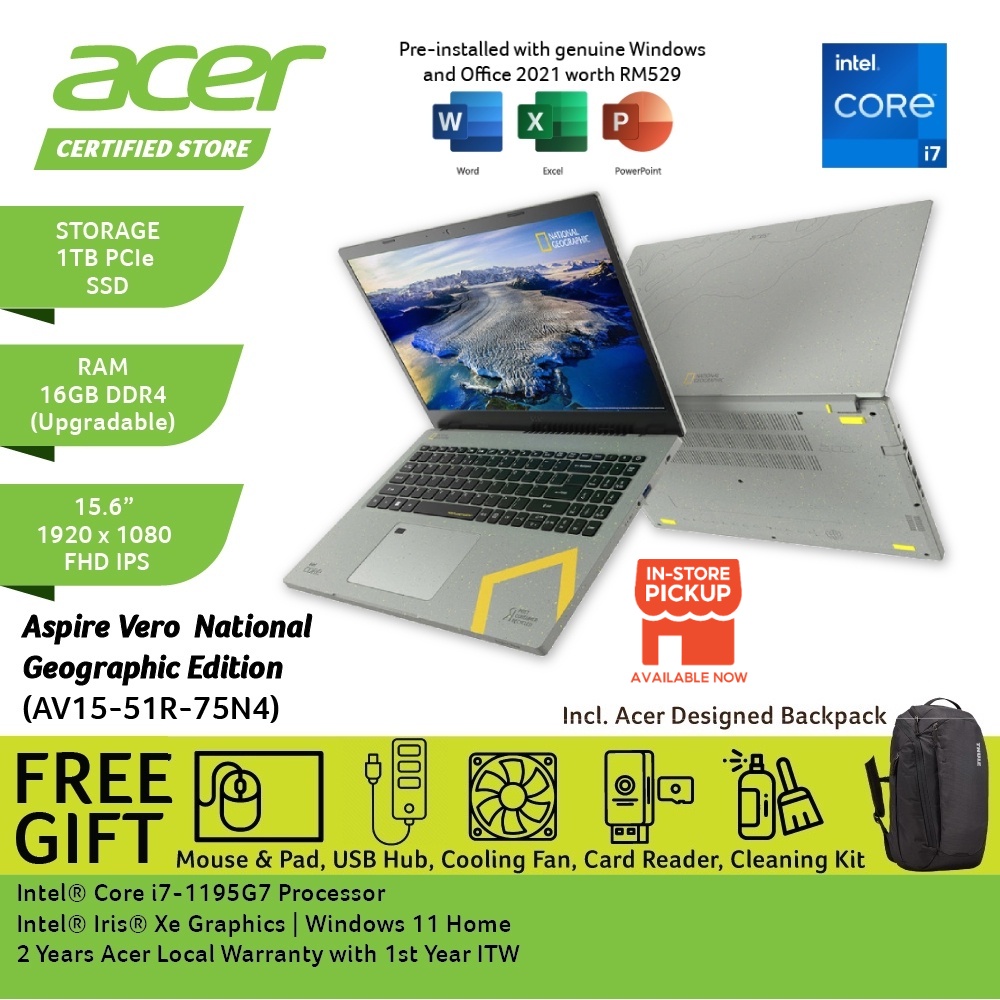 Acer Aspire Vero National Geographic Edition AV15-51R-75N4 15.6'' FHD ...