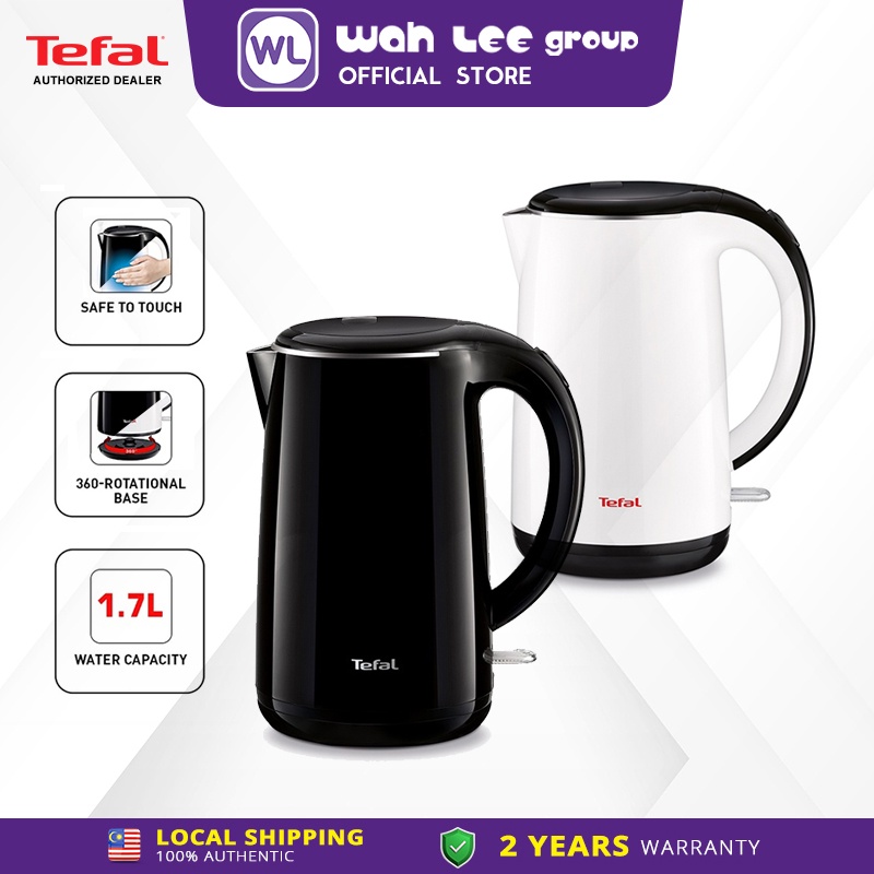 Tefal Safe Tea Kettle White (1.7L) KO2601 Jug Kettle Cool Touch
