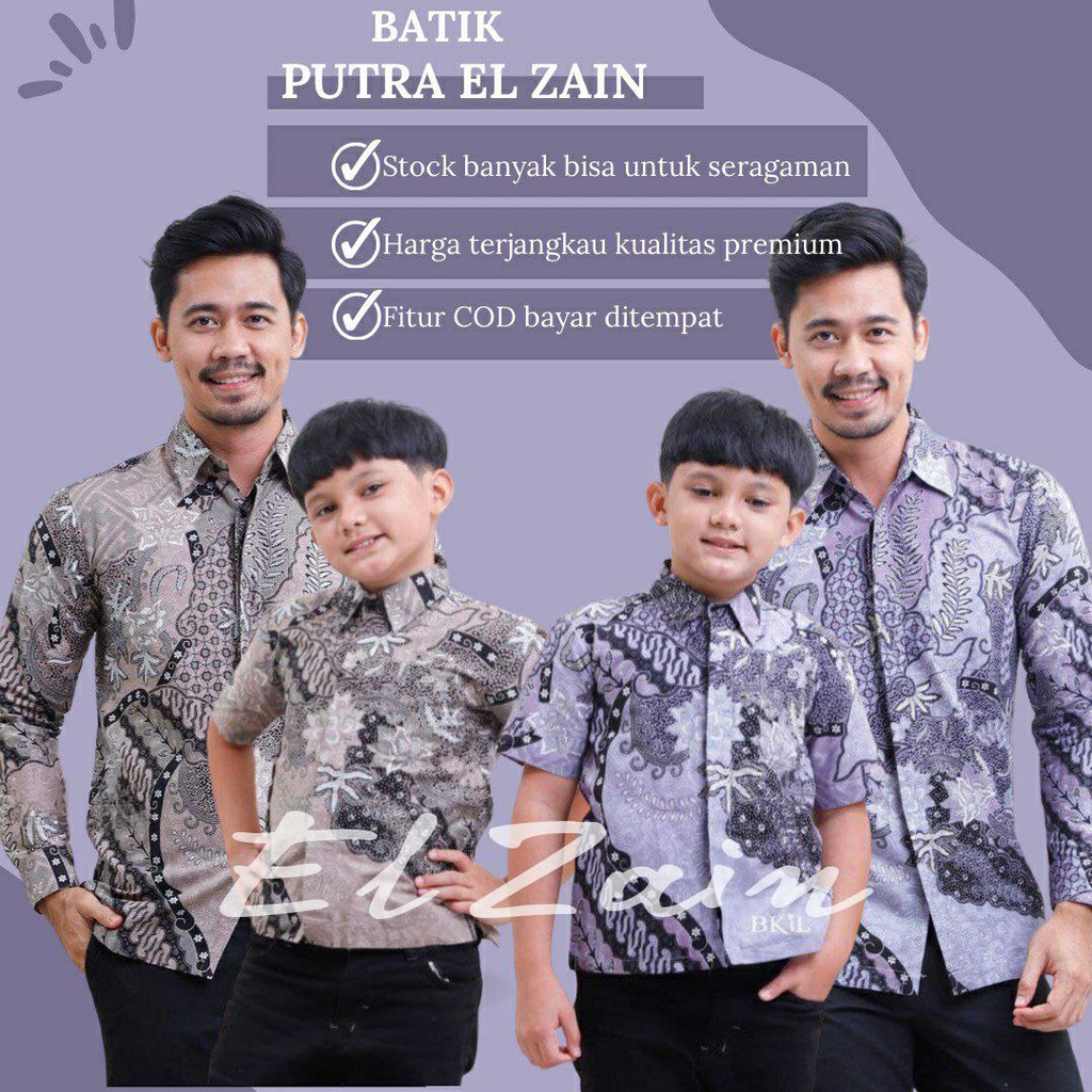 UNGU New Couple sweet || Couple Batik Father And Son Batik Purple Batik ...