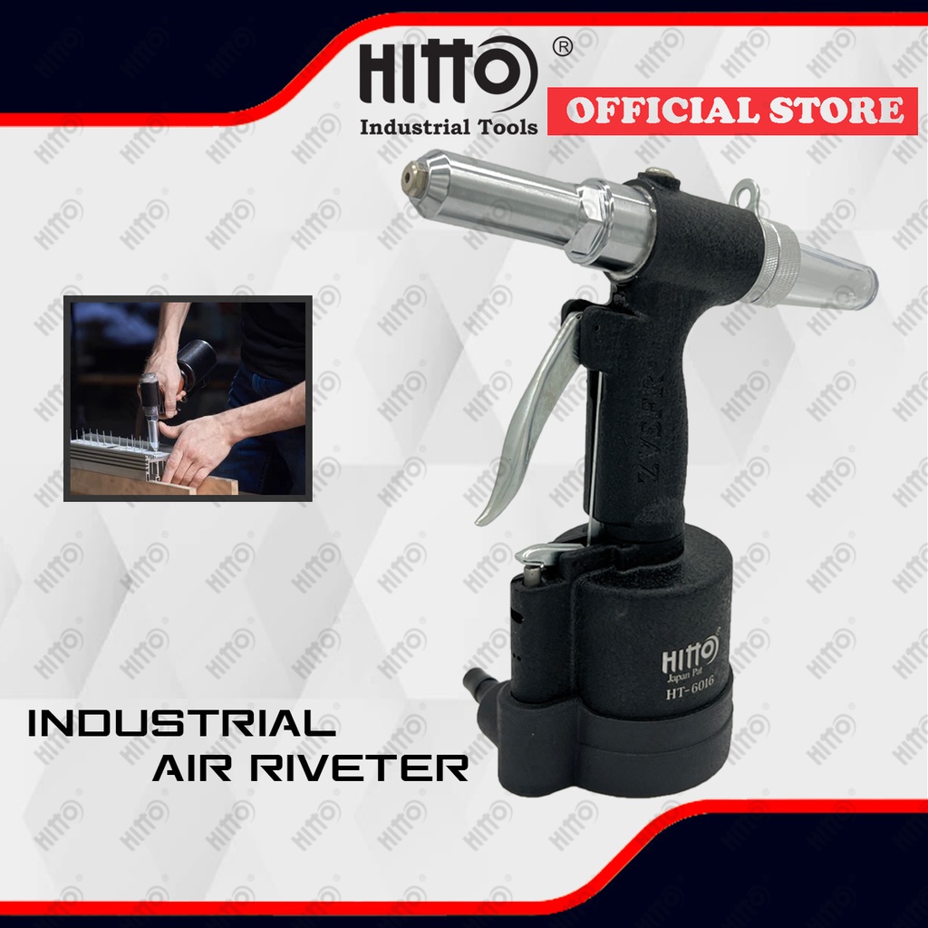 [ HITTO ] Insdustrial Tools Air Hydraulic Riveter Rivet Gun ( 02HAT6016 ...