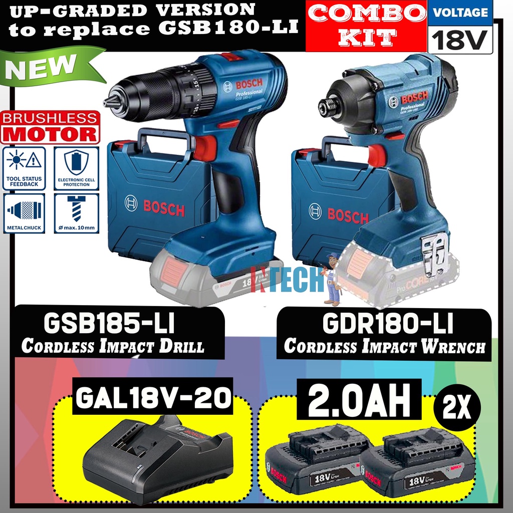 BOSCH COMBO 18VGSB180-LI (BM) CORDLESS IMPACT DRILL GDR180-LI