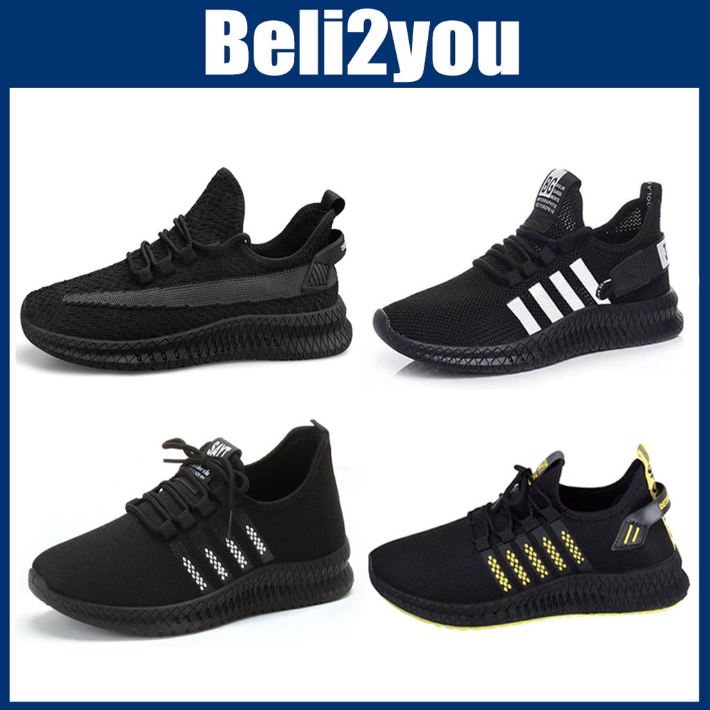 Black Sport Shoes Men Black Sneakers Men Running Shoes Men Sneakers