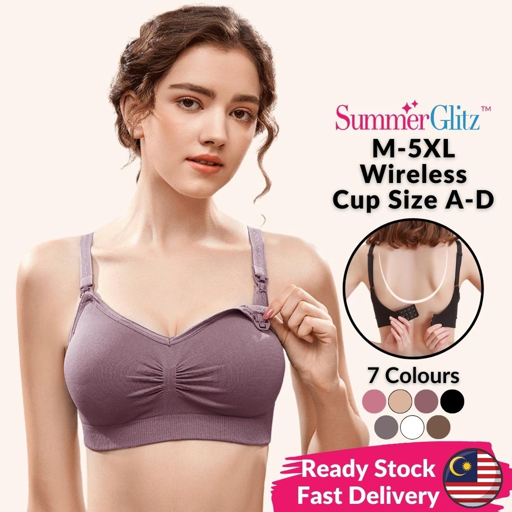 SummerGlitz Maternity & Nursing Women Wireless Lingerie Bra Underwear Push  Up, Mengandung Menyusu Pakaian Dalam Wanita