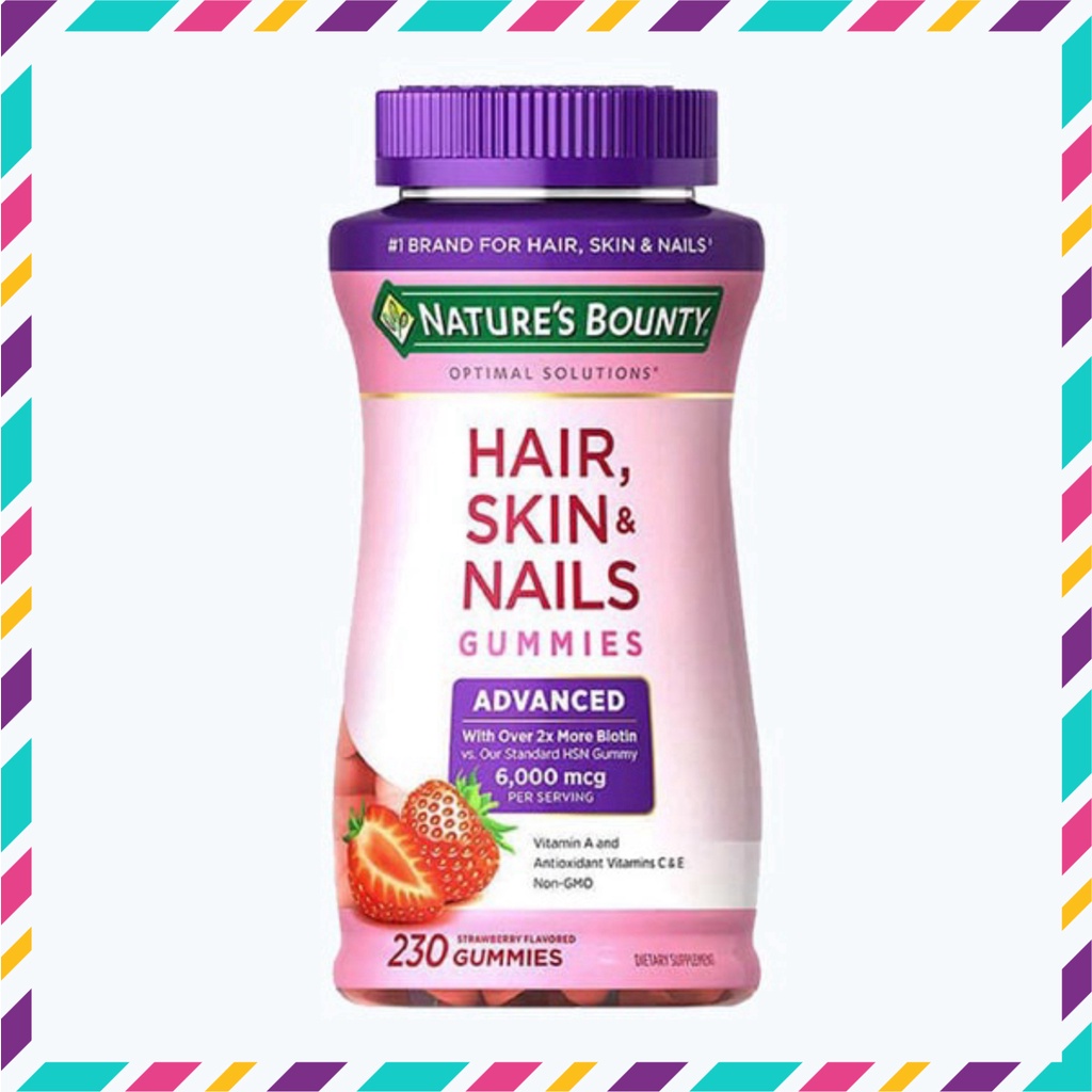 Nature's Bounty Hair Gummies, Skin & Nails Gummies Skin Beauty, Hair ...