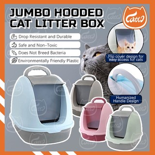 CATTO Jumbo Hooded Cat Litter Box Tandas Kucing Cat Toilet Cat Litter ...