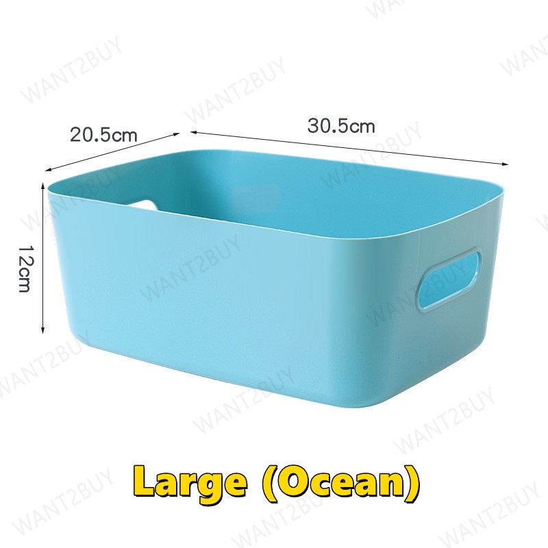🇲🇾 🏆 Multipurpose Storage Box Shelf Organizer Plastic Rectangle Box