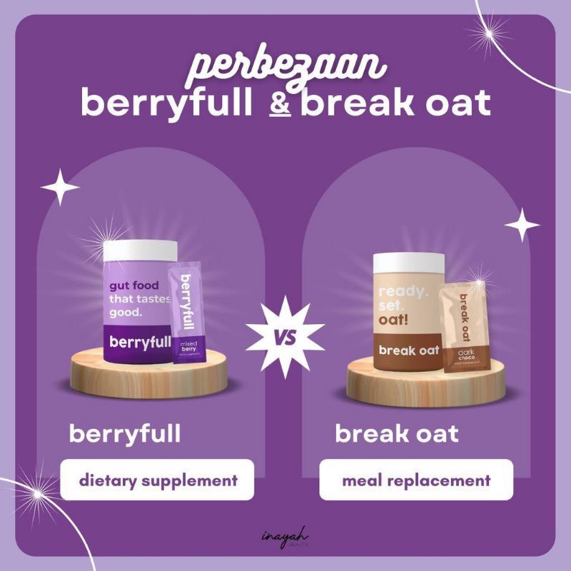 💯ORIGINAL HQ INAYAH💯BEAUTY BERRYFULL/BREAOK OAT SUPPLEMENT KURUS ...