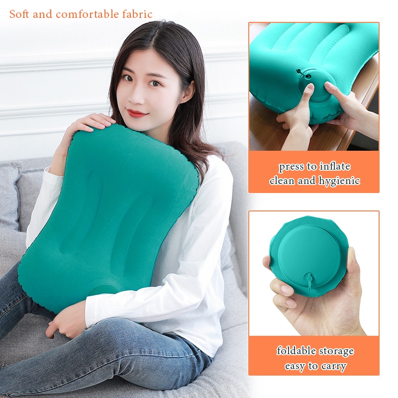 Ship in 24h!!! Car Inflatable Pillow Travel Air Pillow Nap Cushion Camp