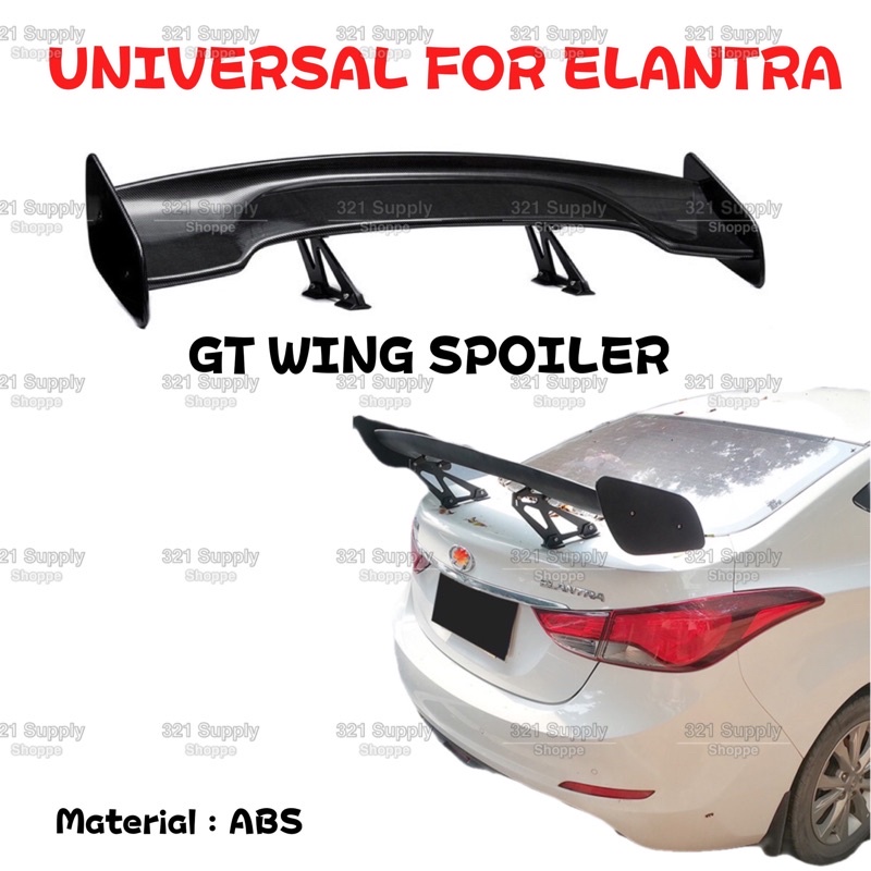 ELANTRA GT WING REAR SPOILER UNIVERSAL FOR ALL SEDAN CAR WIRA WAJA