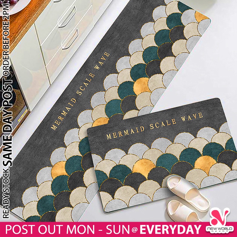 𝗕𝗨𝗬 𝟭 𝗙𝗥𝗘𝗘 𝟭 》2 In 1 Non Woven Fabric Kitchen Carpet Non Slip L Shape