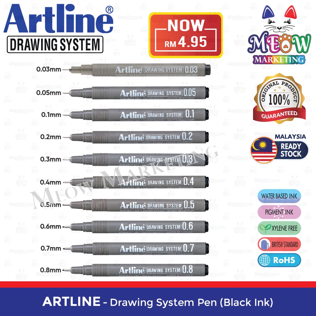 Artline Drawing System Pen Technical Drawing Pen Illustrator Document ...