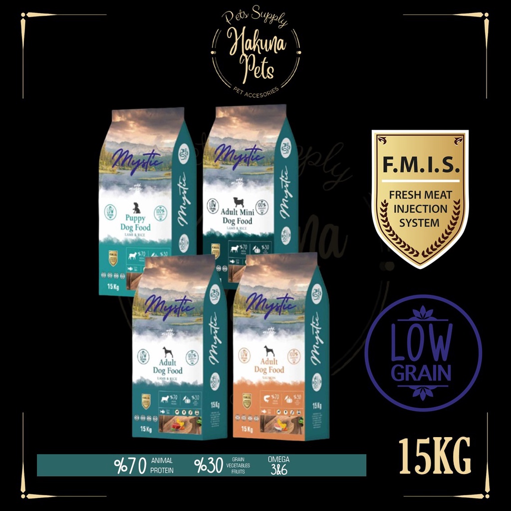 Mystic Low Grain Dog Dry Food 15KG ( Lamb, Salmon) Dog Dry Food 狗糧 ...