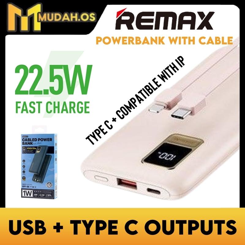 REMAX Powerbank 10000mAh Powerbank Type C RPP69 Type C Powerbank Fast