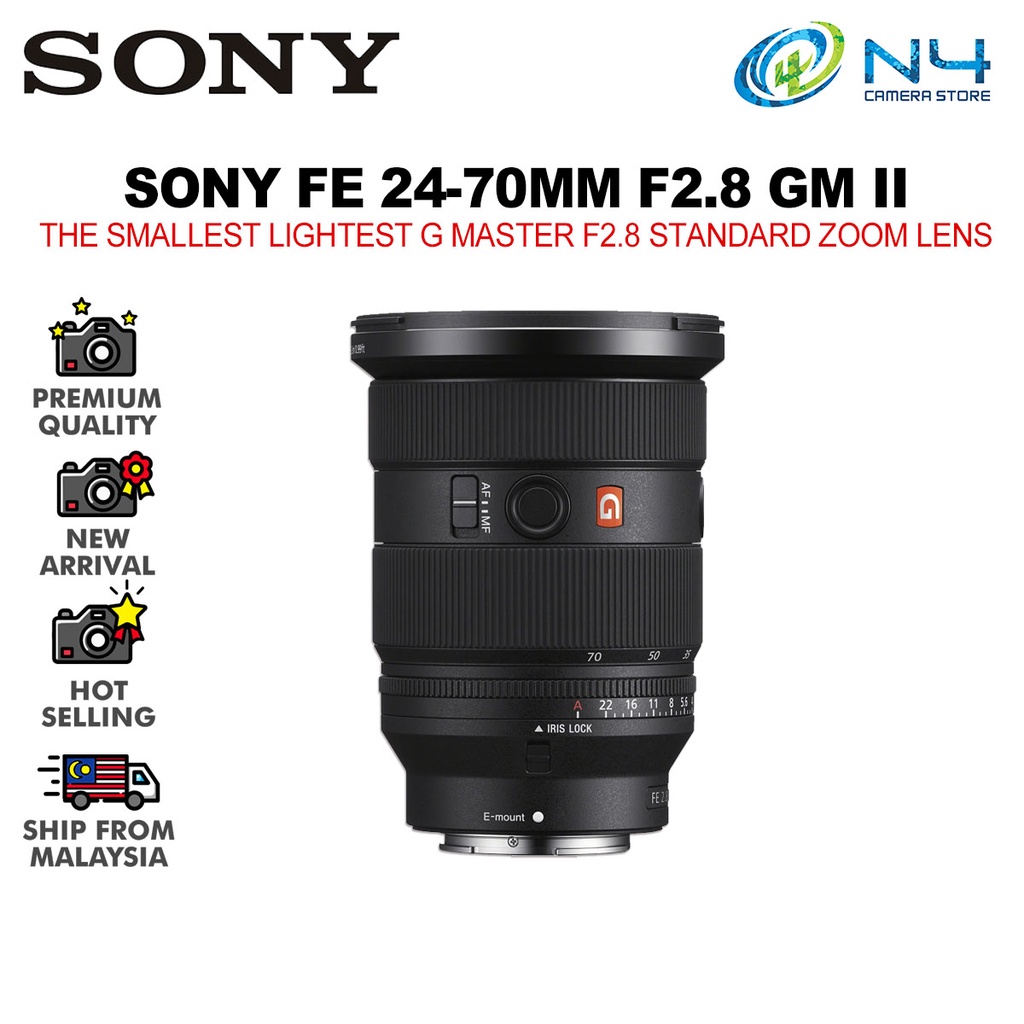Sony Lens FE 2470mm F2.8 GM II Lens SEL2470F28GMII ( 1+1 Year Sony