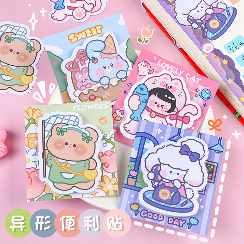 Special Shaped Cartoon Sticky Notes Student Cartoon Message Notepad INS ...
