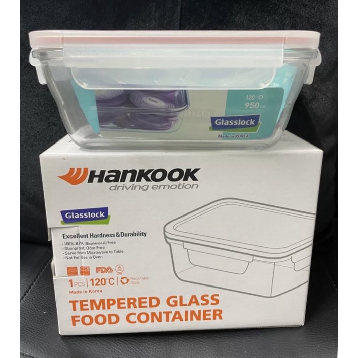 Glasslock Tempered Glass Food Container 950ml | Shopee Malaysia