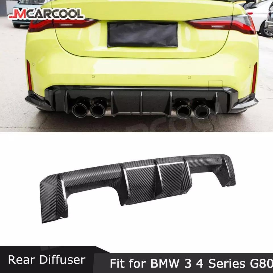 Dry Carbon Fiber Rear Diffuser Bumper Lip Covers For BMW 3 4 Series G80