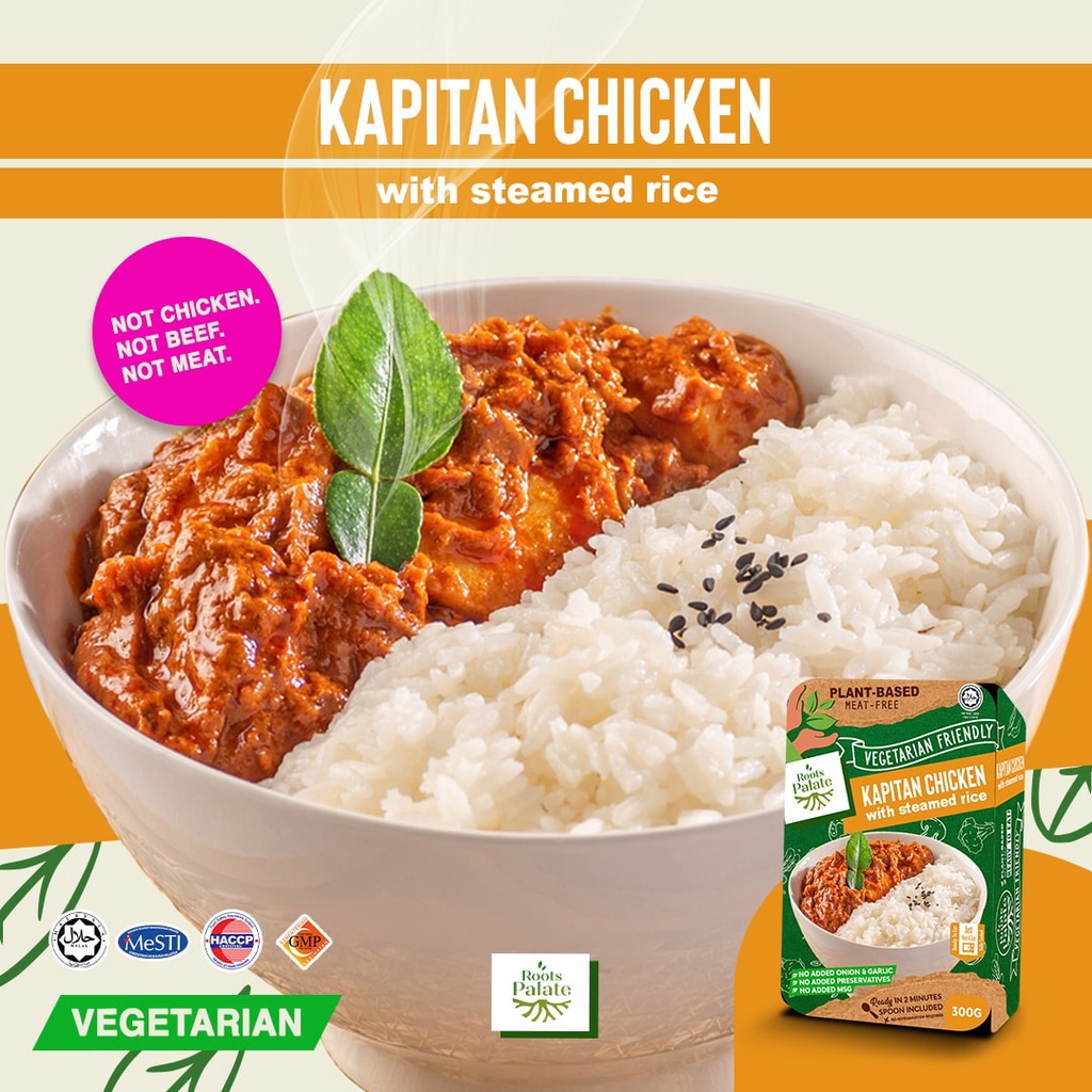 HALAL VEGETARIAN READY TO EAT Steamed Rice with Various Curries and ...
