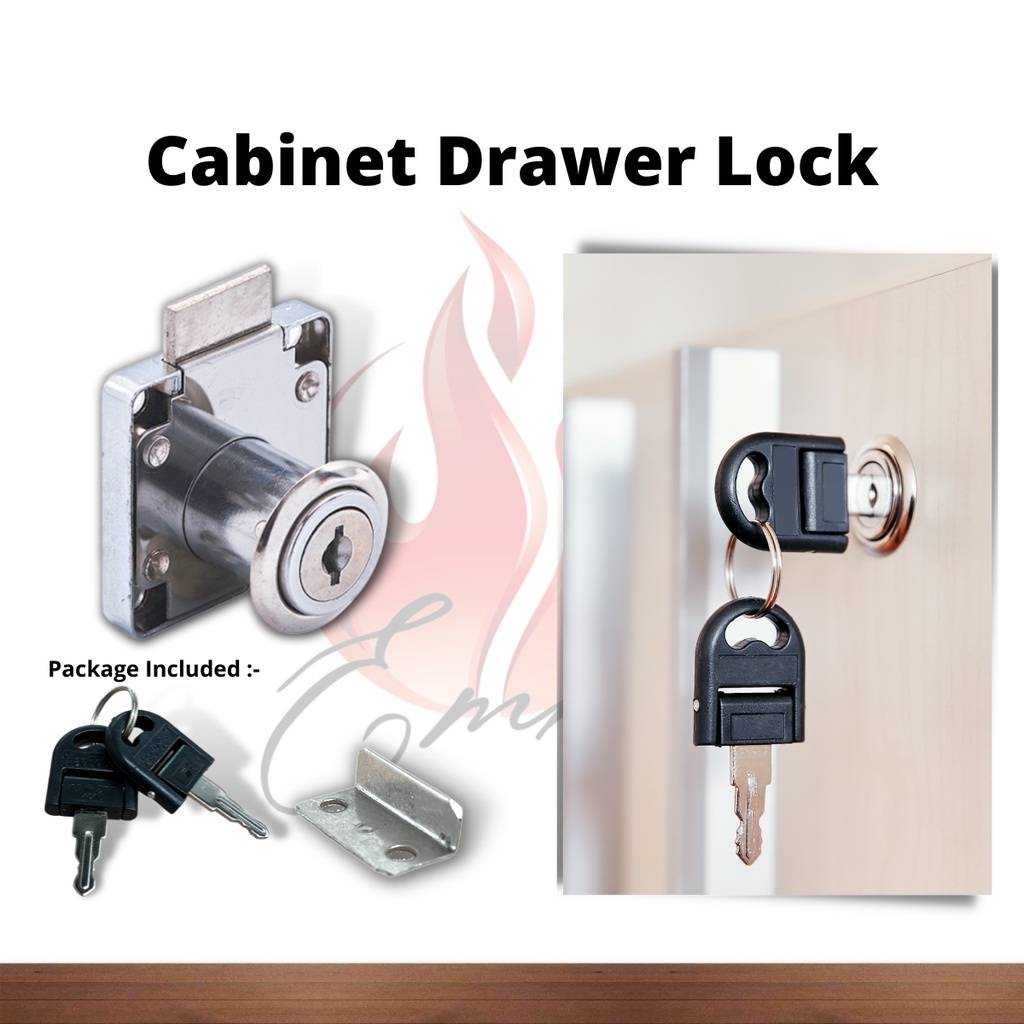 Drawer Lock Square Security Drawer Lock Set Kunci Laci Lock