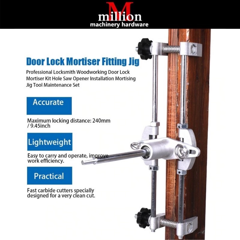 Professional Locksmith Woodworking Door Lock Mortiser Kit Mortise Lock Hole Saw Opener