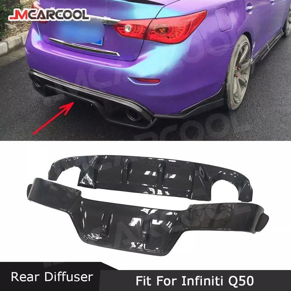 Carbon Fiber Rear Lip Diffuser Spoiler For Infiniti Q50 Q50S Standard