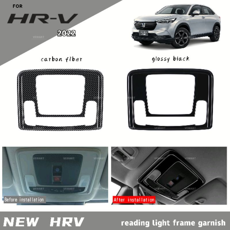 Vemart honda hrv 2022 new facelift carbon fiber reading light frame