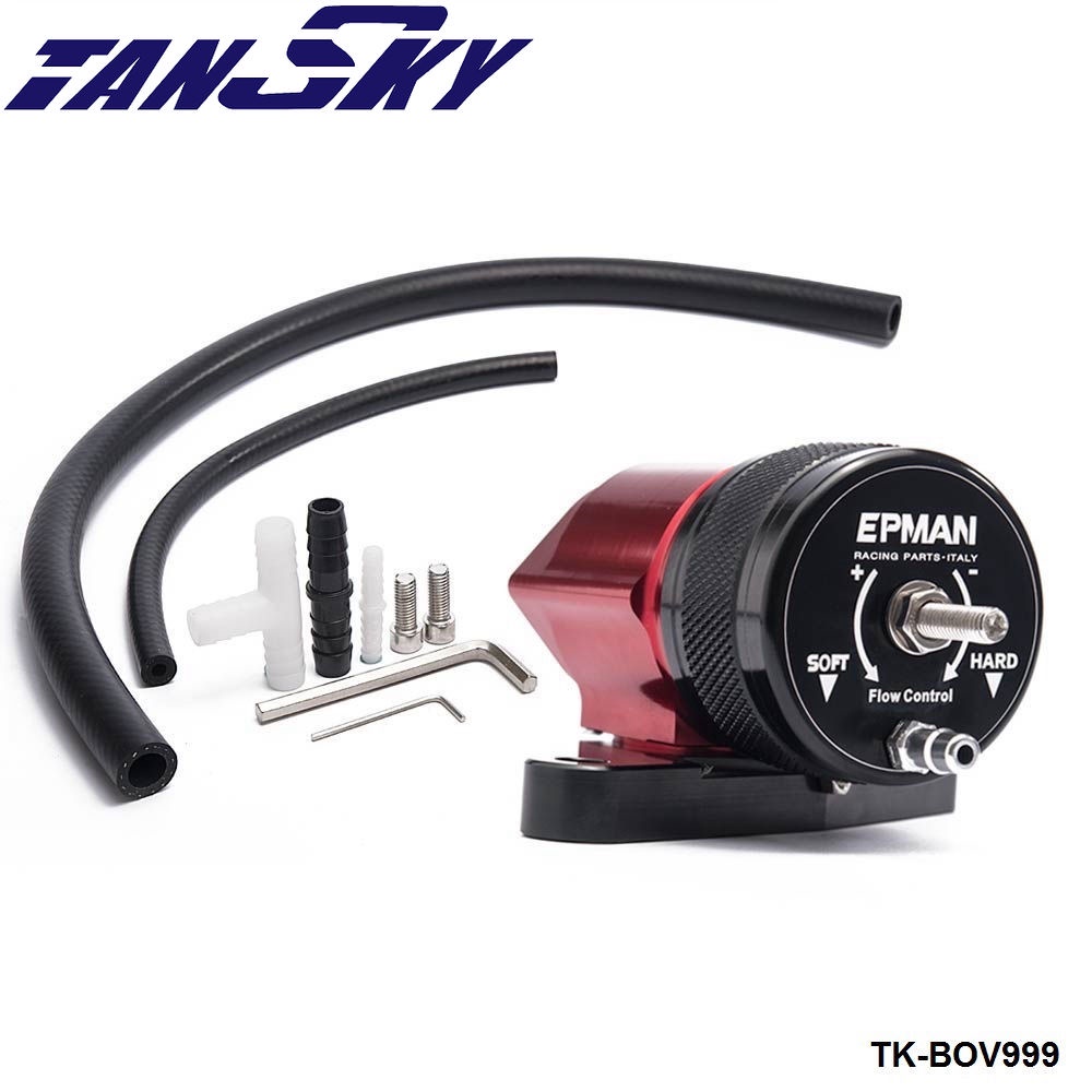 EMUSA Adjustable Recirculating Blow Off Valve (BOV) - Red, For Subaru WRX/STI (2002-2019)