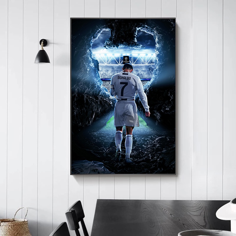 CR7 Cristiano Ronaldo Poster, Soccer Sport Wall Art